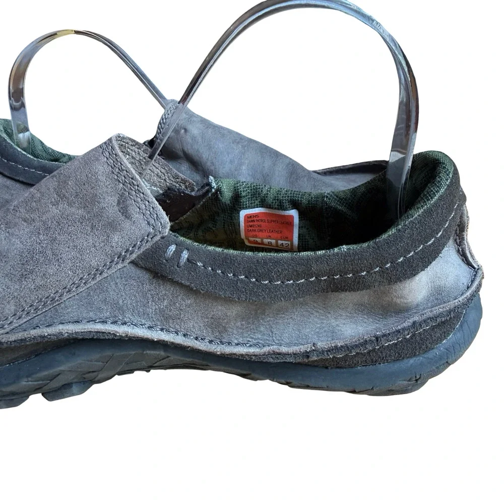 Cushe Dawn Patrol Slipper Dark Gray Raw Leather Slip On Loafers Shoes sz 9